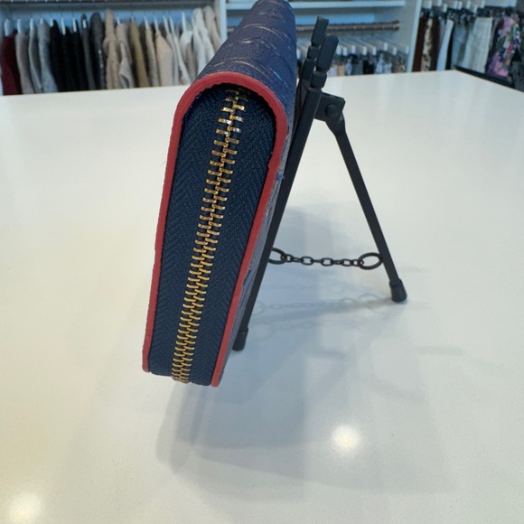 Royal Blue Monogram Zip Wallet - Picture 7 of 12